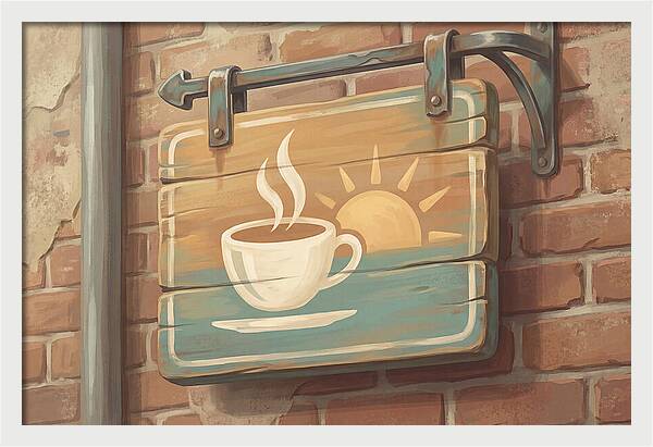 Vintage Coffee Shop Sign