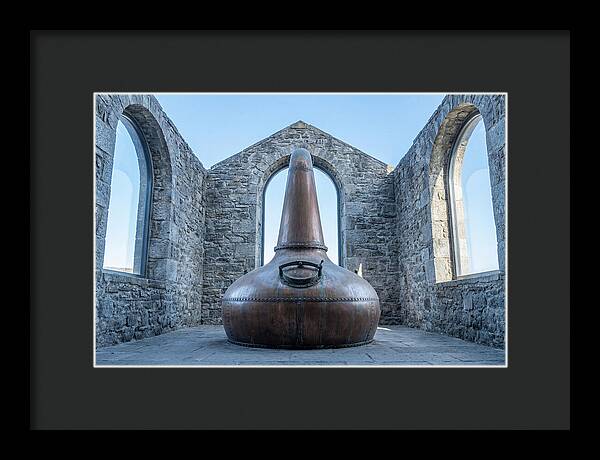 Vintage Copper Still In Stone Distillery