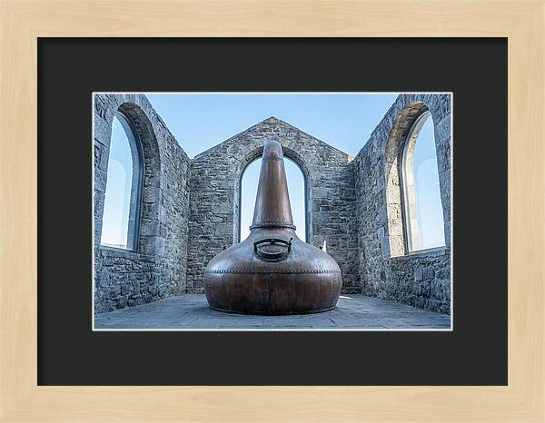 Vintage Copper Still In Stone Distillery