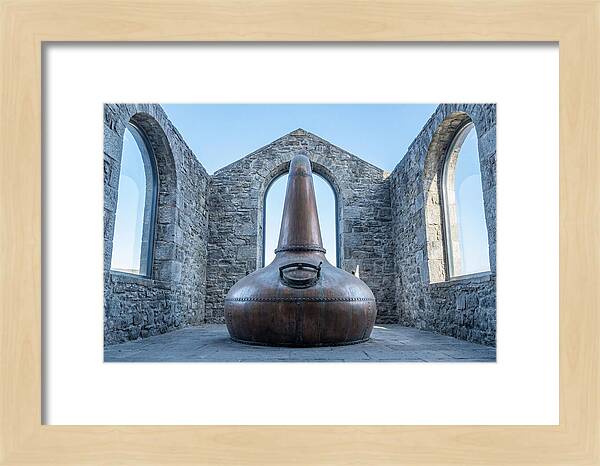 Vintage Copper Still In Stone Distillery