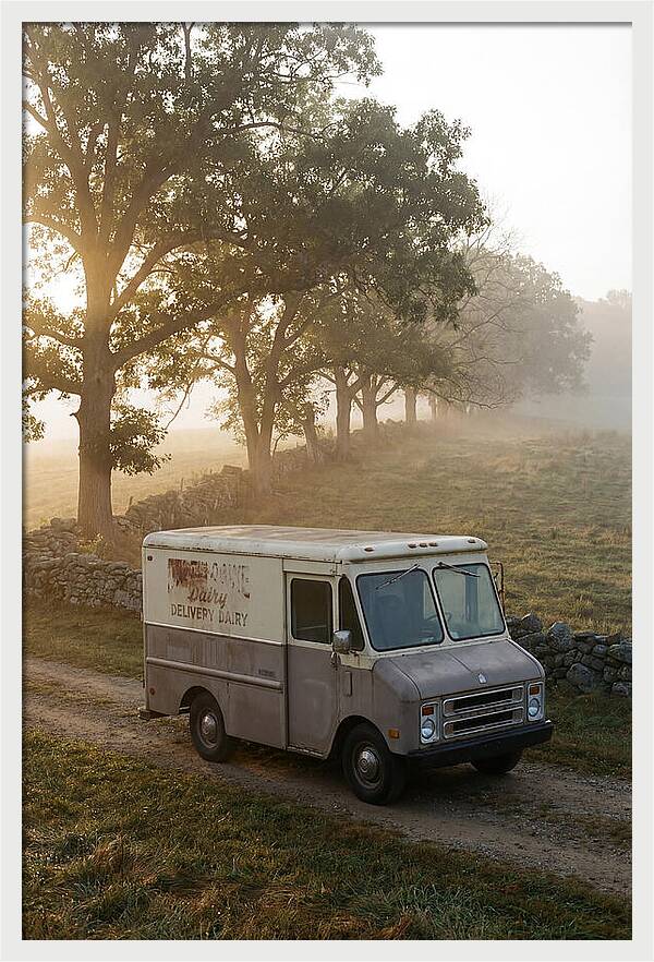 Vintage Dairy Delivery Truck