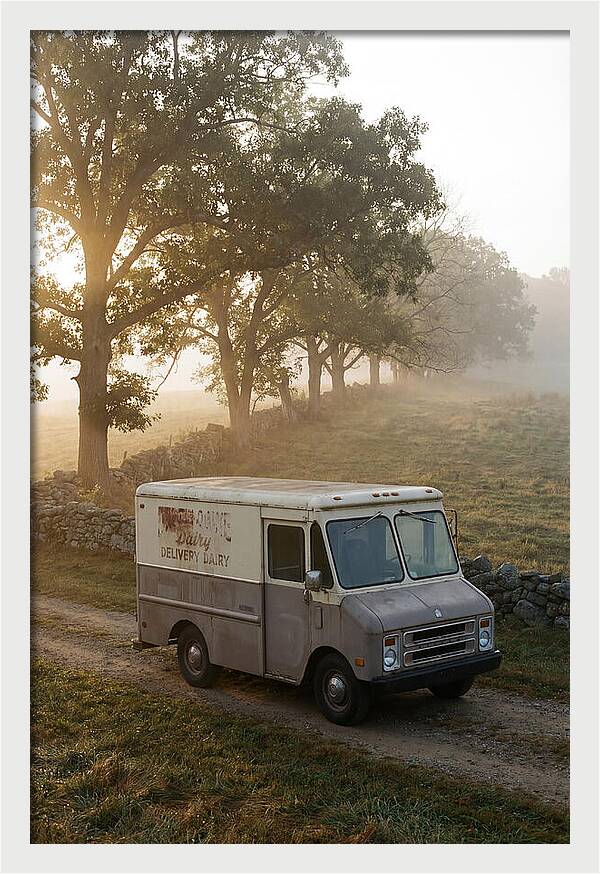 Vintage Dairy Delivery Truck
