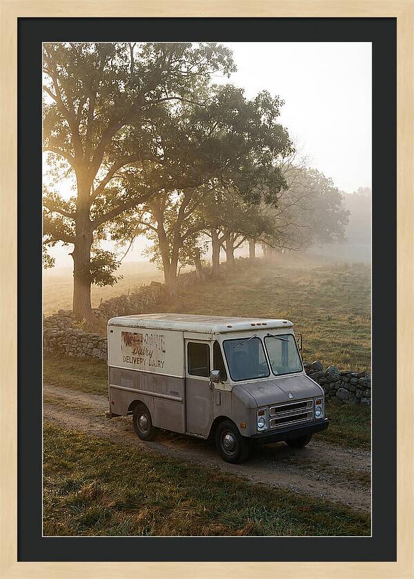 Vintage Dairy Delivery Truck