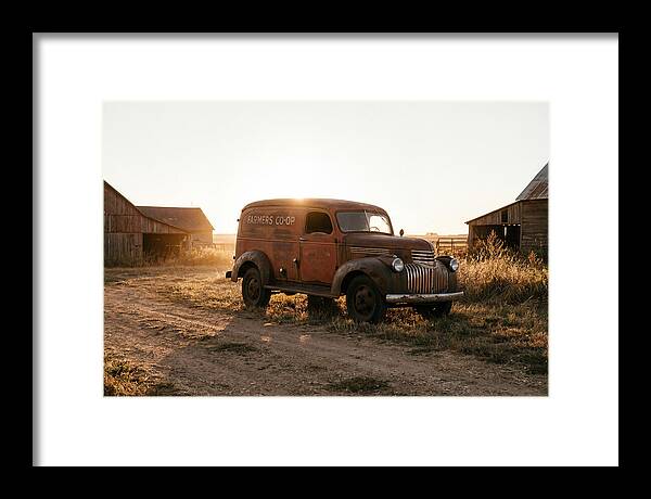 Vintage Delivery Truck At Sunset