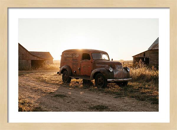 Vintage Delivery Truck At Sunset