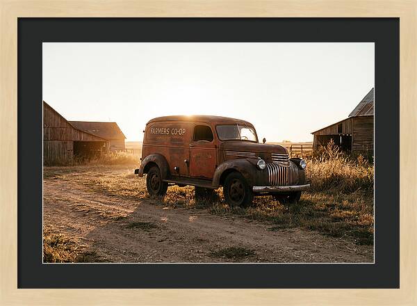 Vintage Delivery Truck At Sunset