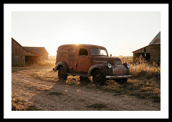 Vintage Delivery Truck At Sunset