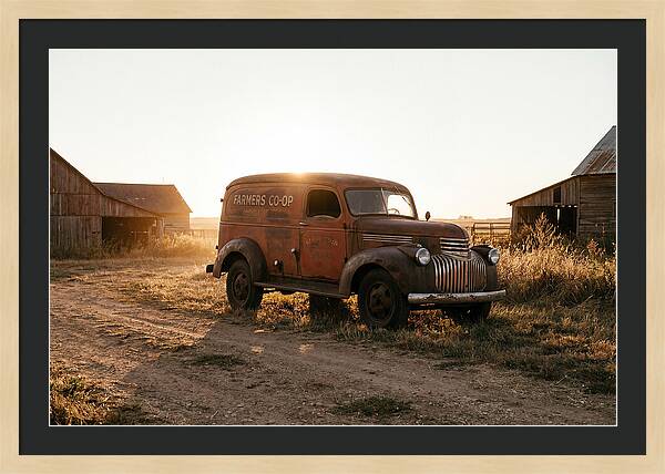 Vintage Delivery Truck At Sunset
