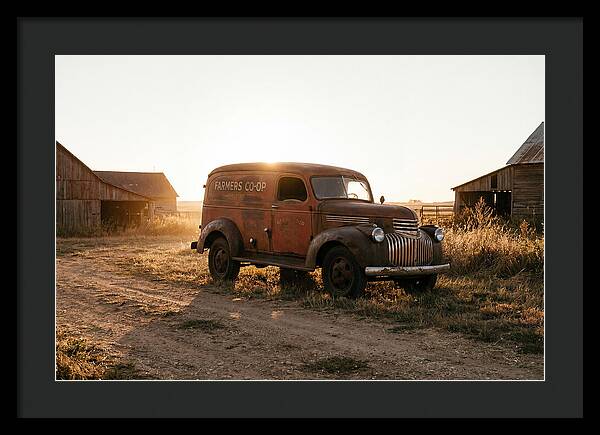 Vintage Delivery Truck At Sunset