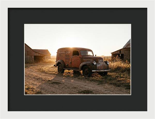 Vintage Delivery Truck At Sunset