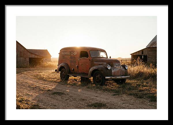 Vintage Delivery Truck At Sunset
