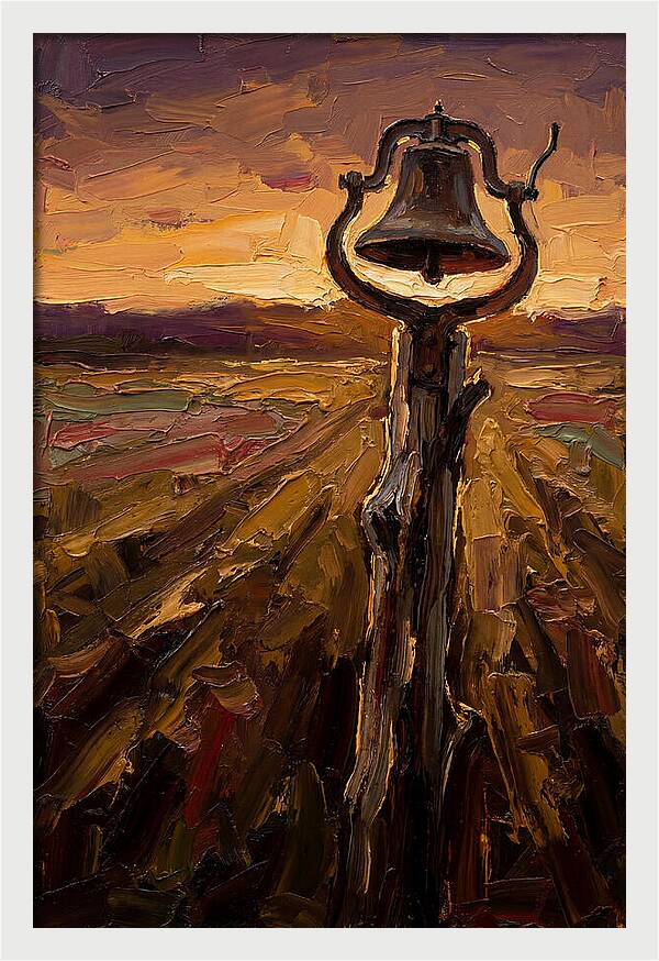 Vintage Farm Bell At Dawn