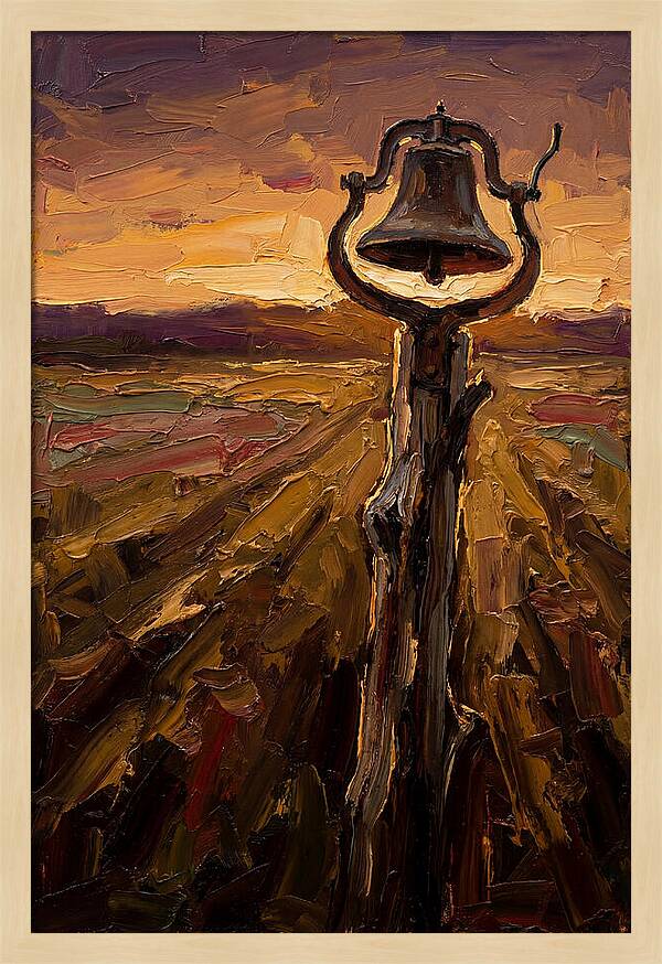 Vintage Farm Bell At Dawn