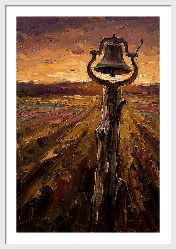 Vintage Farm Bell At Dawn