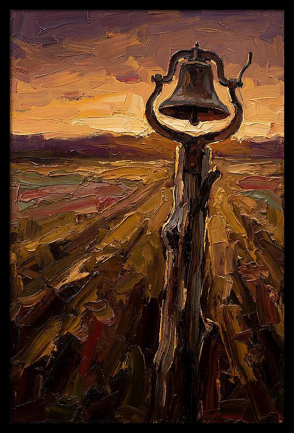 Vintage Farm Bell At Dawn