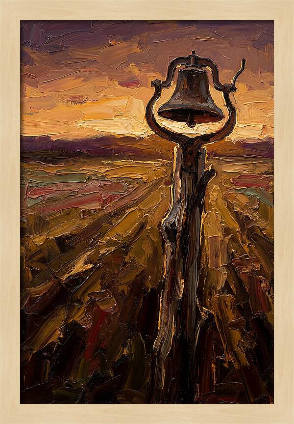 Vintage Farm Bell At Dawn