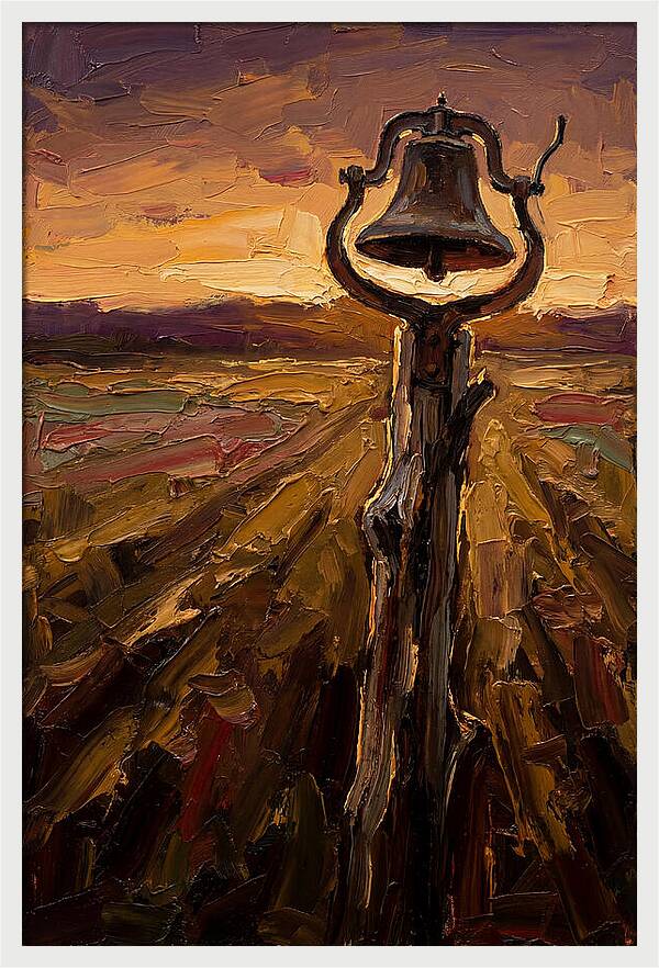 Vintage Farm Bell At Dawn