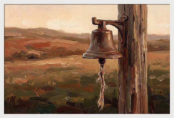 Vintage Farm Bell At Dusk