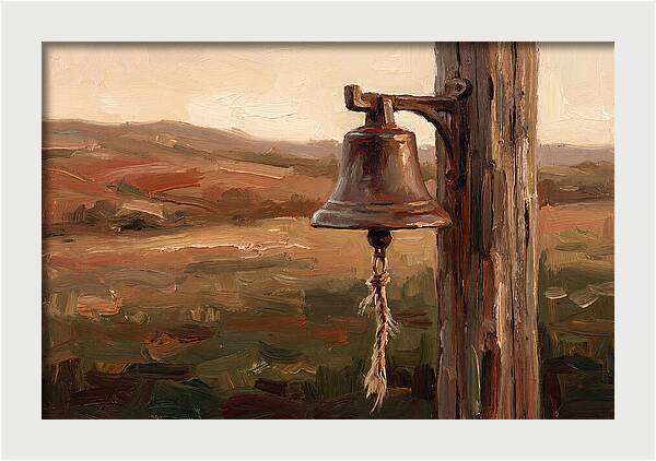 Vintage Farm Bell At Dusk