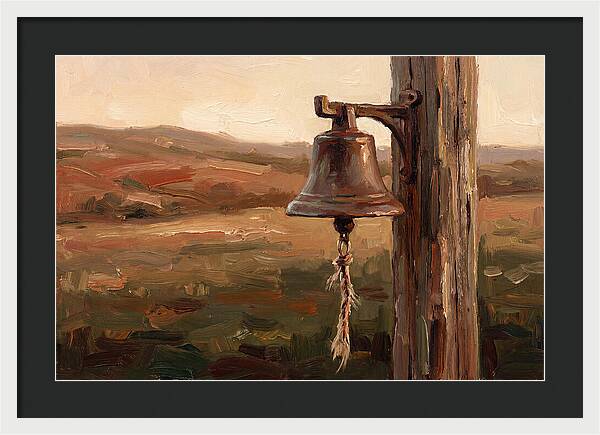Vintage Farm Bell At Dusk