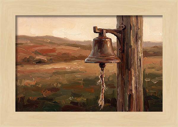 Vintage Farm Bell At Dusk
