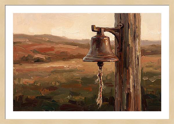 Vintage Farm Bell At Dusk