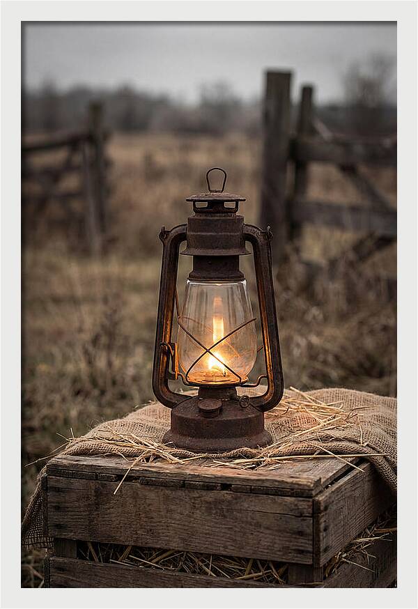 Vintage Farm Lantern Glow