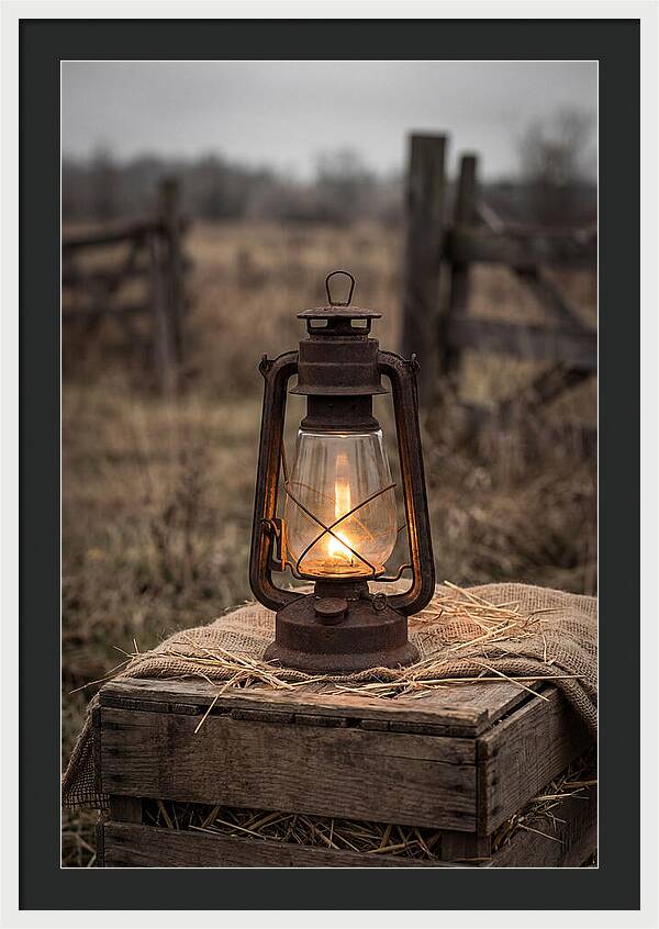 Vintage Farm Lantern Glow