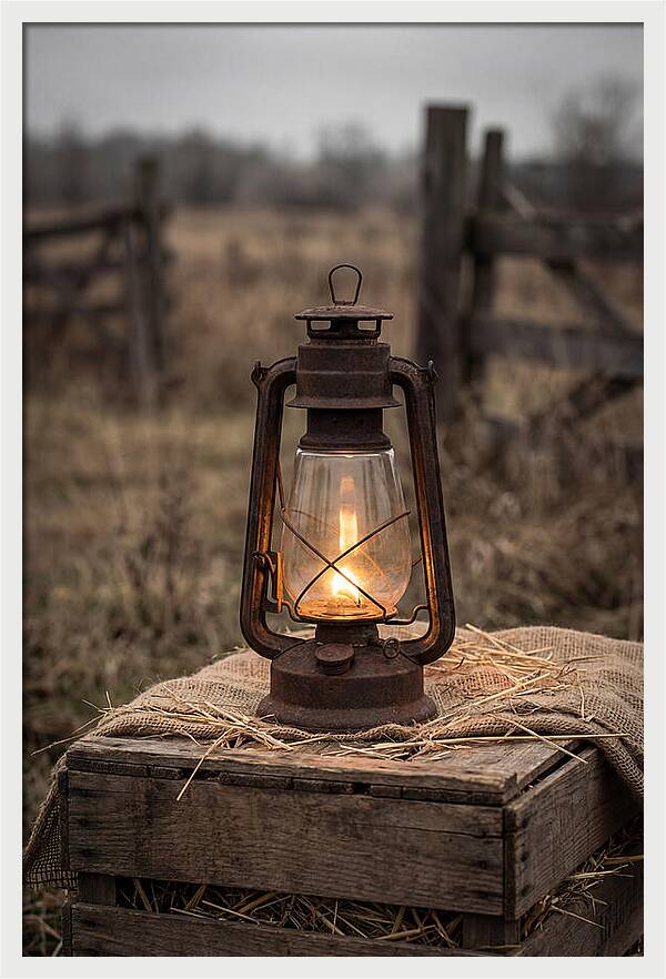 Vintage Farm Lantern Glow