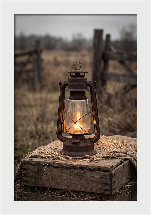 Vintage Farm Lantern Glow