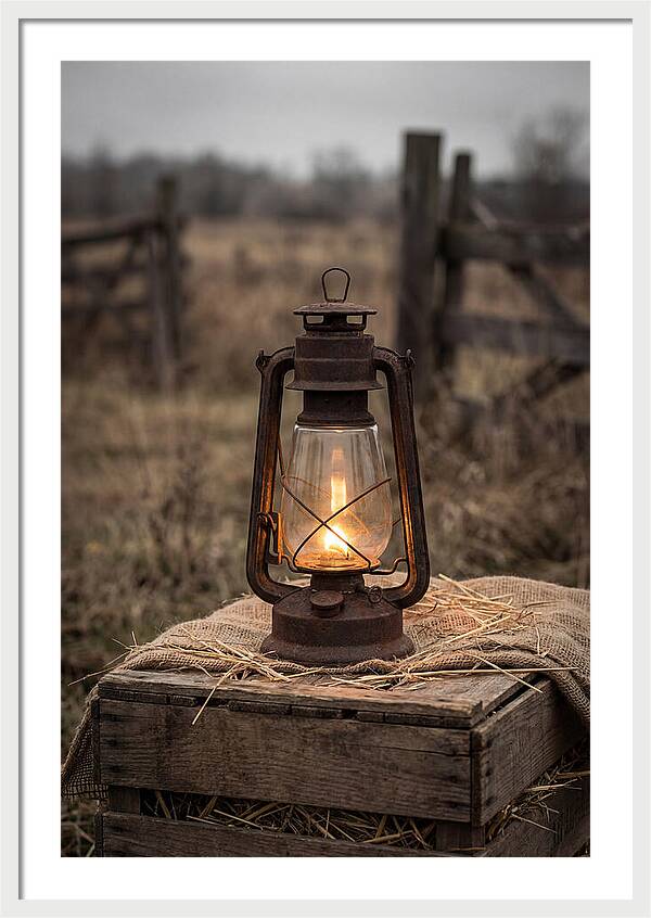 Vintage Farm Lantern Glow