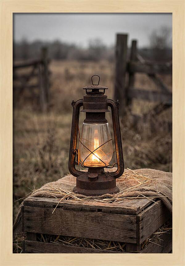 Vintage Farm Lantern Glow