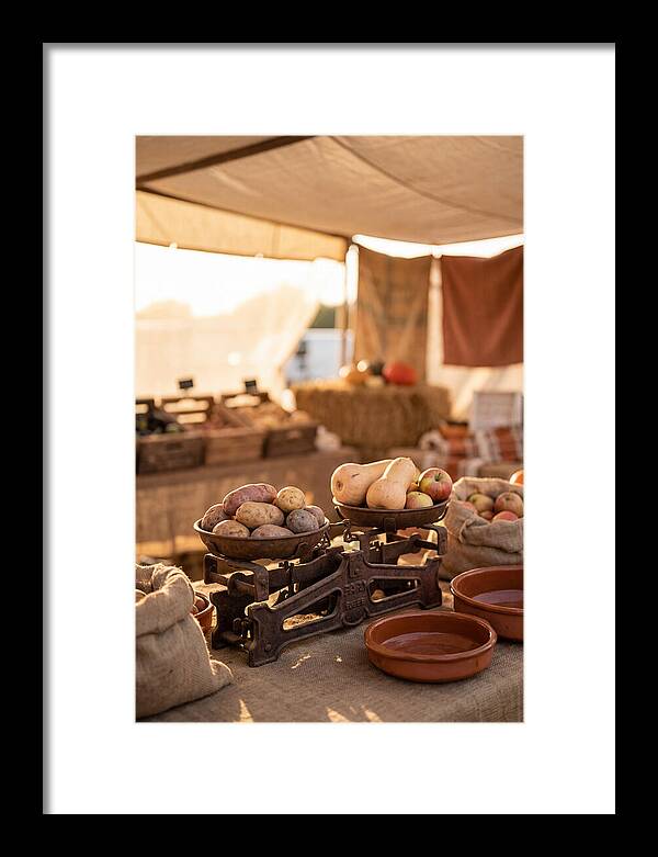 Vintage Farm Scales With Produce