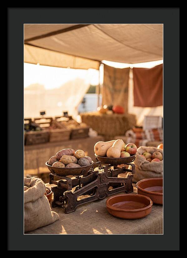 Vintage Farm Scales With Produce