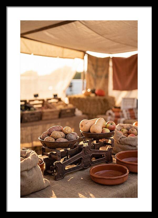 Vintage Farm Scales With Produce