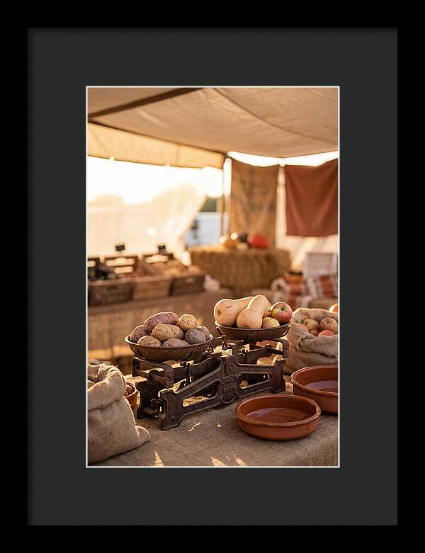 Vintage Farm Scales With Produce
