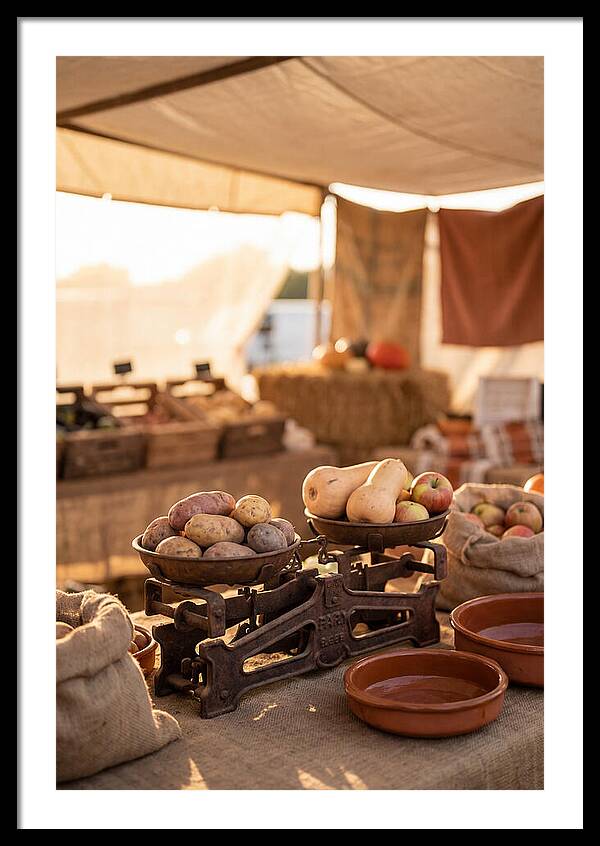Vintage Farm Scales With Produce