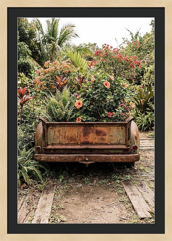 Vintage Farm Truck Tailgate Garden