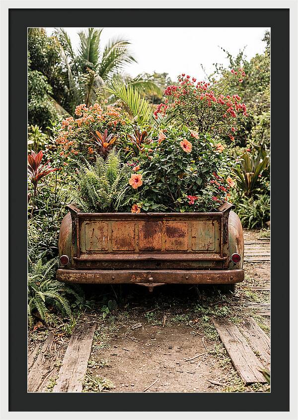 Vintage Farm Truck Tailgate Garden