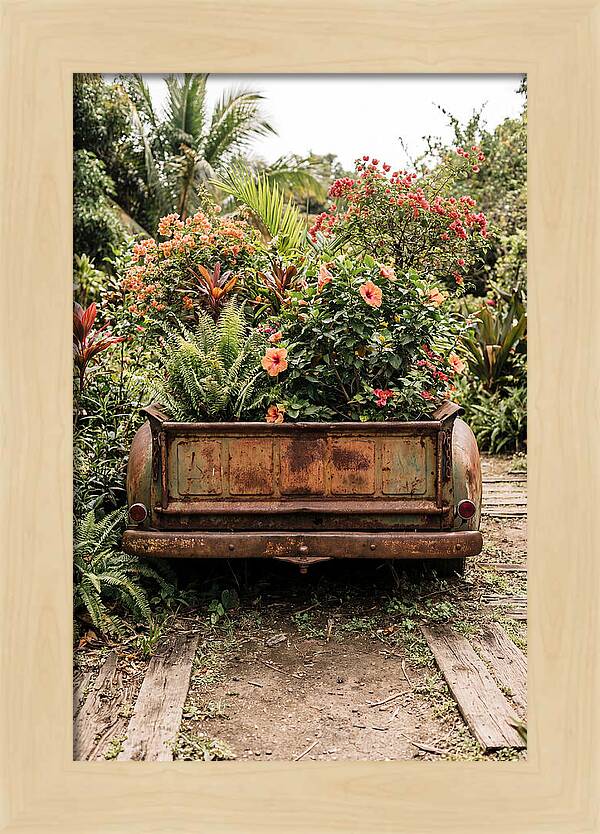 Vintage Farm Truck Tailgate Garden