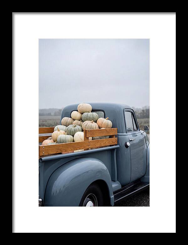 Vintage Flatbed Truck With Harvest