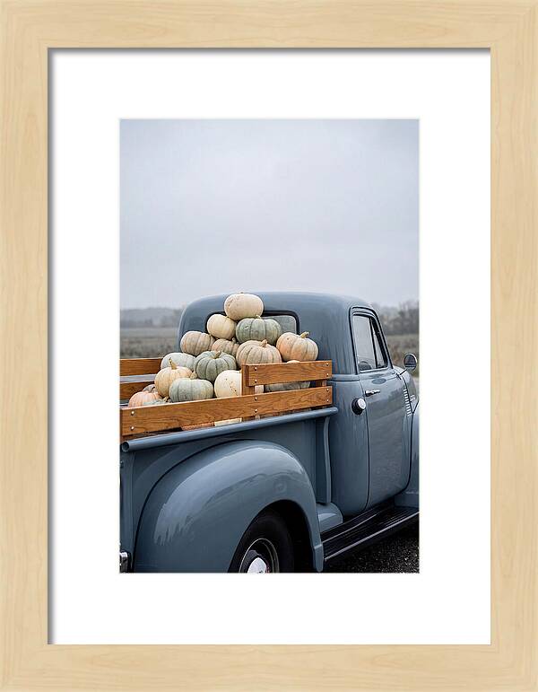 Vintage Flatbed Truck With Harvest