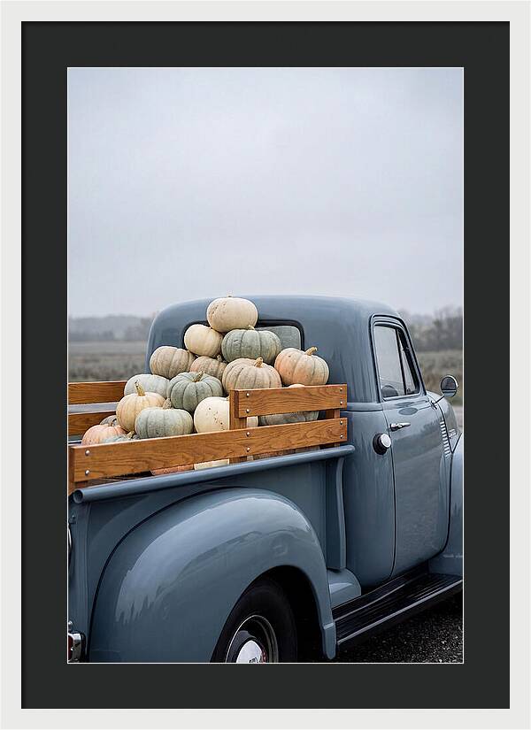 Vintage Flatbed Truck With Harvest