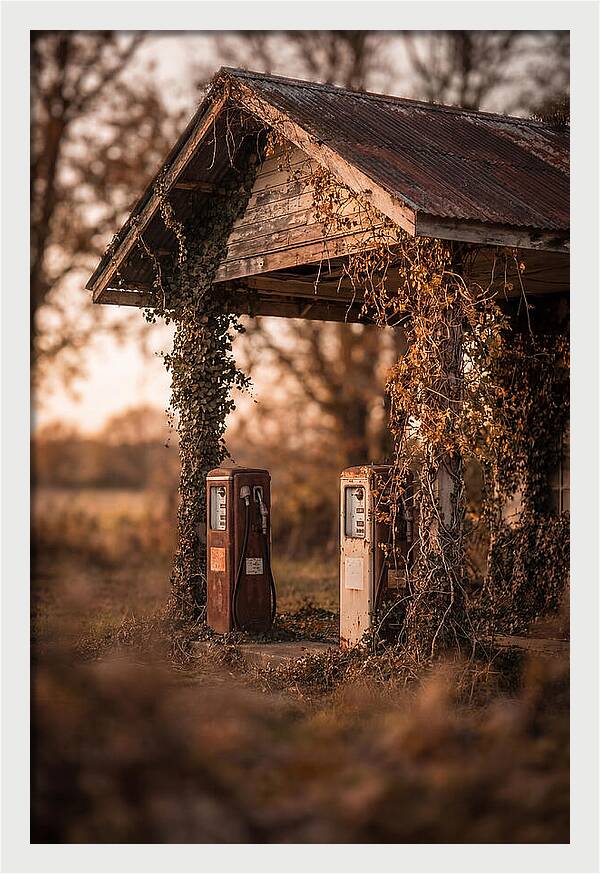Vintage Gas Station Serenity