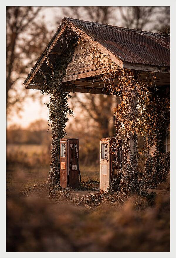Vintage Gas Station Serenity