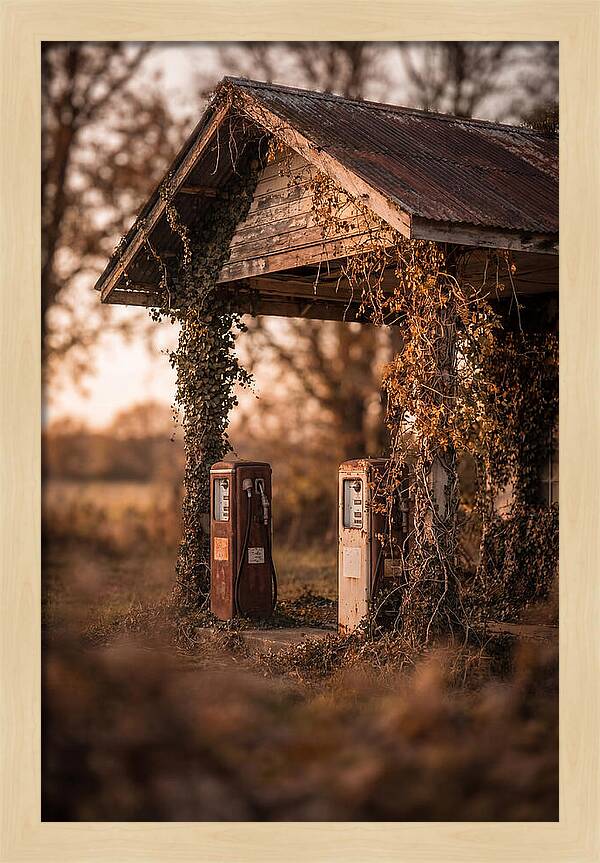 Vintage Gas Station Serenity