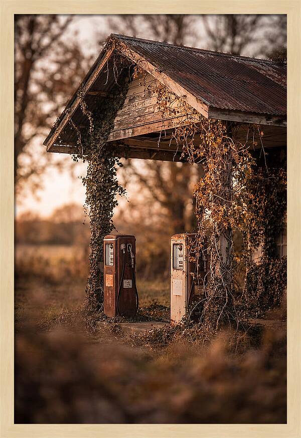 Vintage Gas Station Serenity