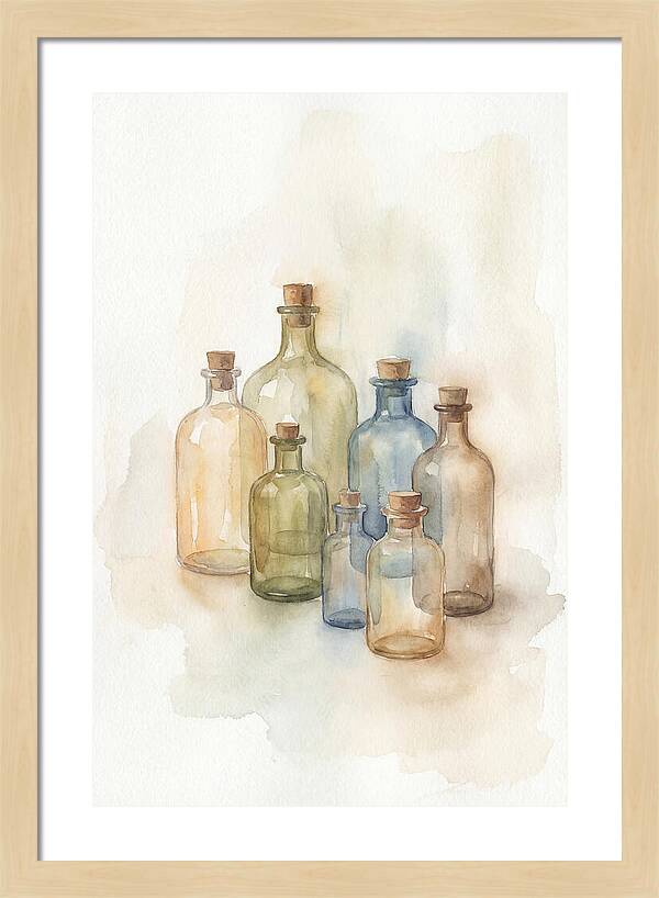 Vintage Glass Pharmacy Bottles