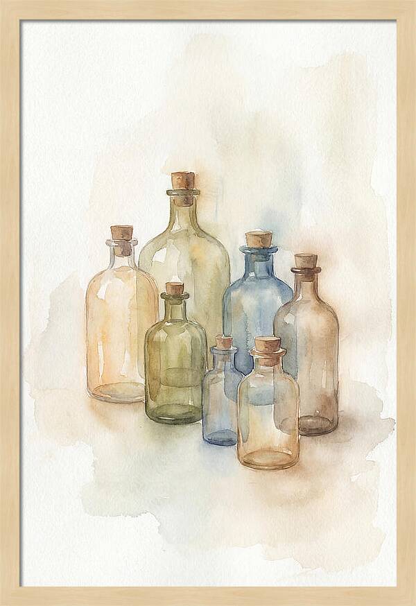 Vintage Glass Pharmacy Bottles