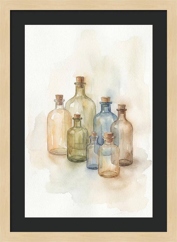 Vintage Glass Pharmacy Bottles